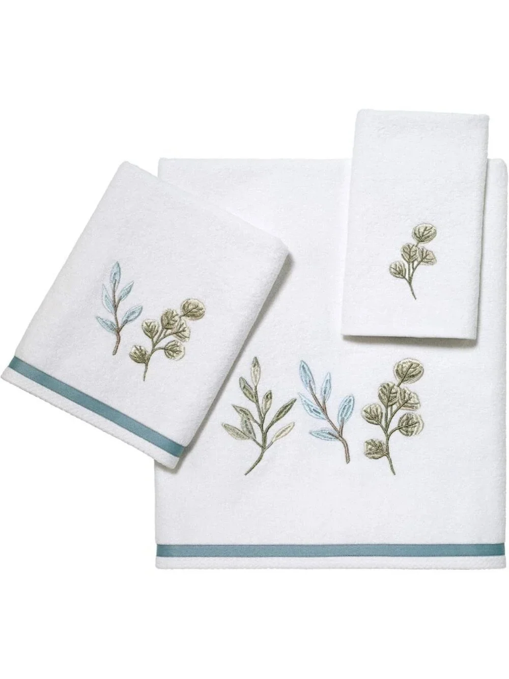 3 Pack Cotton Bath, Hand & Fingertip Towel Set - Soft, Absorbent & Stylish